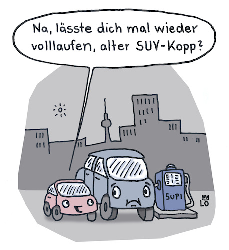 Cartoon: Suffkopp (medium) by Lo Graf von Blickensdorf tagged suv,tanken,benzin,auto,erderwärmung,fridays,for,future,klimaschädlich,klimaerwärmung,umwelt,karikatur,cartoon,lo,autoindustrie,tankstelle,verbrauch,verkehr,diesel,klimabilanz,autofahrer,suv,tanken,benzin,auto,erderwärmung,fridays,for,future,klimaschädlich,klimaerwärmung,umwelt,karikatur,cartoon,lo,autoindustrie,tankstelle,verbrauch,verkehr,diesel,klimabilanz,autofahrer