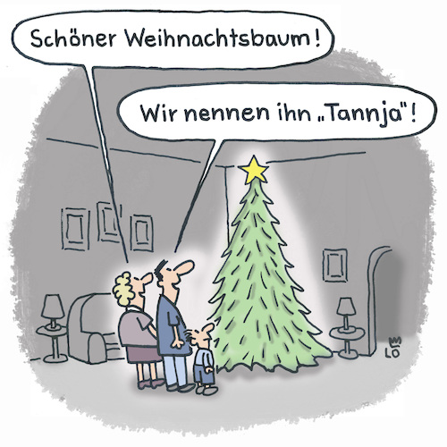 Cartoon: Unser Weihnachtsbaum (medium) by Lo Graf von Blickensdorf tagged weihnachten,advent,weihnachtsbaum,tanne,familie,cartoon,tannenbaum,mann,frau,kind,ehemann,ehefrau,ehepaar,wohnzimmer,feier,weihnachten,advent,weihnachtsbaum,tanne,tannenbaum,mann,frau,kind,ehemann,ehefrau,ehepaar,wohnzimmer,feier