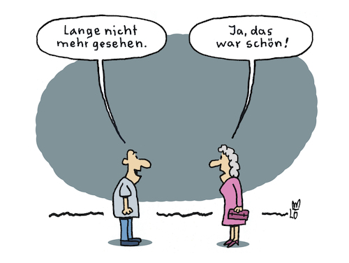 Cartoon: Wiedersehen (medium) by Lo Graf von Blickensdorf tagged treffen,zwischenmenschlich,begegnung,bekanntschaft,wortspiel,politik,nachbar,schön,wiedersehen,karikatur,lo,graf,cartoon,straße,trolle,unbeliebt,nachbarin,wiedersehensfreude,mann,frau,beziehung,gesellschaft,treffen,zwischenmenschlich,begegnung,bekanntschaft,wortspiel,politik,nachbar,schön,wiedersehen,karikatur,lo,graf,cartoon,straße,trolle,unbeliebt,nachbarin,wiedersehensfreude,mann,frau,beziehung,gesellschaft