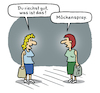 Cartoon: Einparfümiert (small) by Lo Graf von Blickensdorf tagged parfüm,duft,sommer,stechmücken,mückenplage,mückenstiche,mücken,frauen,eau,de,cologne,karikatur,lo,graf,cartoon,parfümerie,einparfümieren,mückenspray,einparfümiert