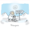 Cartoon: Polargreis (small) by Lo Graf von Blickensdorf tagged nordpol nördlicher polarkreis greis senior eskimo inuit iglu eis schnee cartoon