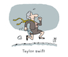 Cartoon: Taylor swift (small) by Lo Graf von Blickensdorf tagged sängerin,schneiderin,taylor,swift,wortspiel,englisch,maßband,schere,karikatur,lo,graf,cartoon,music,singer,song,writer