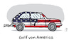 Cartoon: Umbenennung (small) by Lo Graf von Blickensdorf tagged donald,trump,golf,von,mexiko,amerika,auto,dekret,usa,präsident,karikatur,lo,graf,cartoon,umbennung,meer,wortspiel,stars,and,stripes