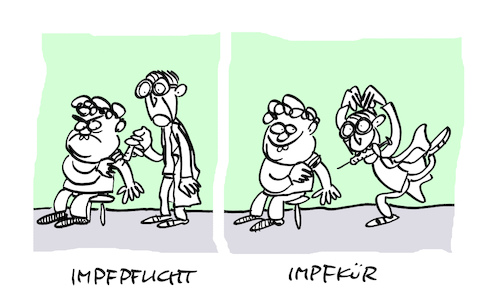 Cartoon: Impfkunst (medium) by Bregenwurst tagged coronavirus,pandemie,impfpflicht,kür