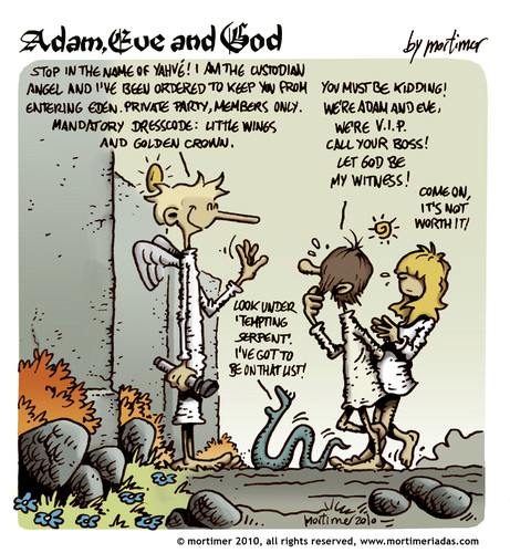 Adam Eve And God 42 By Mortimer Religion Cartoon Toonpool