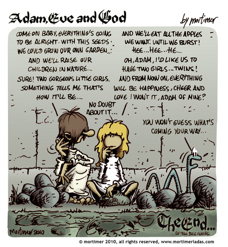 Adam Eve And God 48 By Mortimer Religion Cartoon Toonpool