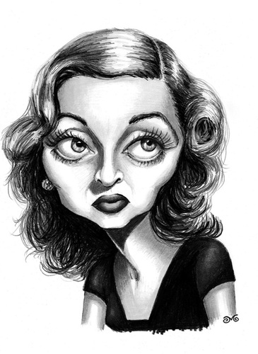 Bette Davis By menekse cam | Famous People Cartoon | TOONPOOL