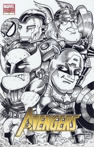 the avengers cartoon drawing