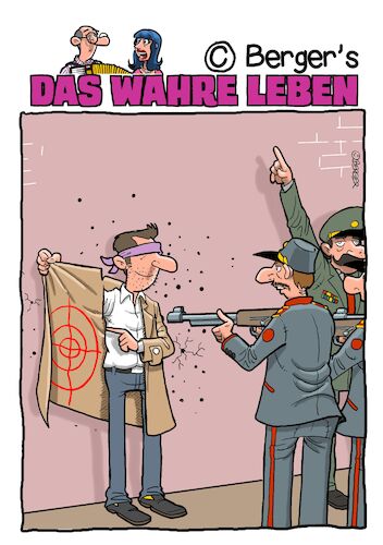 Cartoon: Erschiessungskommando (medium) by Chris Berger tagged erschiessungskommando,delinquent,feuer,erschiessungskommando,delinquent,feuer