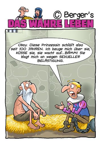 Cartoon: Märchenprinz (medium) by Chris Berger tagged märchen,prinz,dornröschen,grimm,kerker,märchen,prinz,dornröschen,grimm,kerker