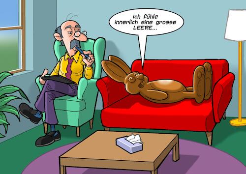 Cartoon: Schokohase (medium) by Chris Berger tagged schokohase,ostern,osterfest,schokolade,ungefüllt,psychiater,leer,schokohase,ostern,osterfest,schokolade,ungefüllt,psychiater,leer