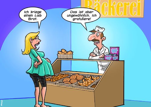 Cartoon: Schwangerschaft (medium) by Chris Berger tagged schwangerschaft,schwanger,kind,brot,bäckerei,schwangere,bäcker,schwangerschaft,schwanger,kind,brot,bäckerei,schwangere,bäcker