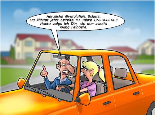 Cartoon: Unfallfrei (medium) by Chris Berger tagged unfallfrei,frau,steuer,gangschaltung,macho,chauvinistisch,unfallfrei,frau,steuer,gangschaltung,macho,chauvinistisch