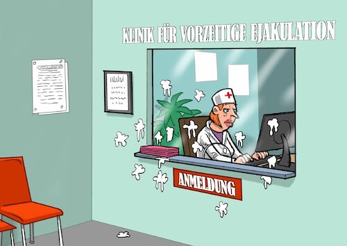 Cartoon: Vorzeitig (medium) by Chris Berger tagged ejaculatio,preacox,vorzeitig,frühzeitig,ejaculatio,preacox,vorzeitig,frühzeitig