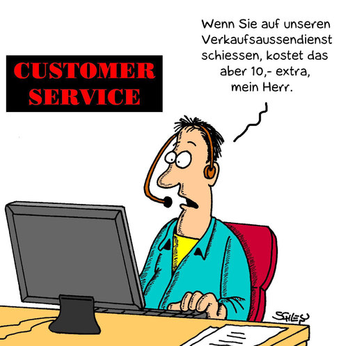 Cartoon: Aufpreis (medium) by Karsten Schley tagged wirtschaft,arbeit,arbeitsplätze,kundendienst,gesellschaft,business,geld,wirtschaft,arbeit,job,arbeitsplätze,kundendienst,gesellschaft,business,geld