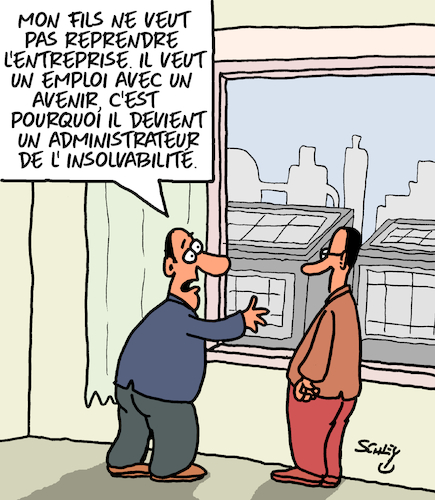 Cartoon: Avenir (medium) by Karsten Schley tagged famille,economie,heritage,insolvabilite,repris,emploi,avenir,famille,economie,heritage,insolvabilite,repris,emploi,avenir