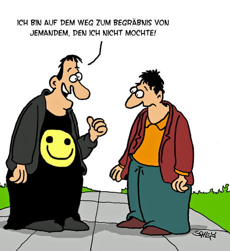 Cartoon: Beerdigung (medium) by Karsten Schley tagged beerdigungen,freundschaft,beziehungen,gesundheit,kleidung,mode,tod,gesellschaft,beerdigungen,freundschaft,beziehungen,gesundheit,kleidung,mode,tod,gesellschaft