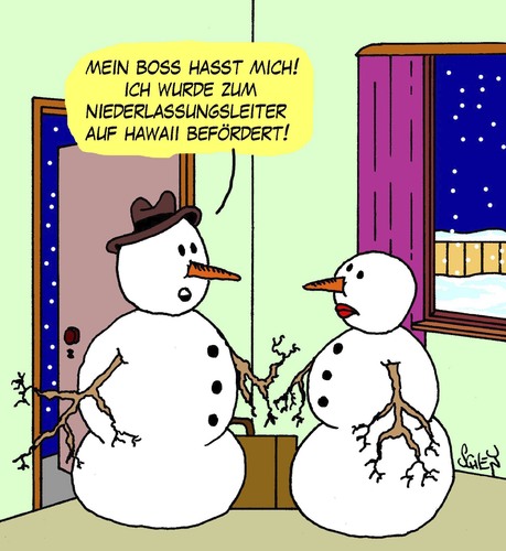 Cartoon: Beförderung (medium) by Karsten Schley tagged schnee,winter,wetter,jobs,business,arbeit,arbeitgeber,arbeitnehmer,beförderung,mobbing,wirtschaft,schnee,winter,wetter,jobs,business,arbeit,arbeitgeber,arbeitnehmer,beförderung,mobbing,wirtschaft