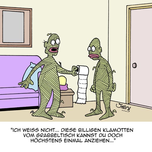 Cartoon: Billige Klamotten (medium) by Karsten Schley tagged kleidung,mode,kaufen,konsum,umsatz,schnäppchen,sonderangebote,billig,preise,discounter,kleidung,mode,kaufen,konsum,umsatz,schnäppchen,sonderangebote,billig,preise,discounter