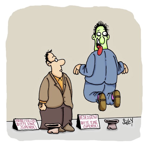 Cartoon: Bitte HELFEN SIE!!! (medium) by Karsten Schley tagged arbeit,arbeitslosigkeit,wirtschaft,business,jobs,armut,besessenheit,gespenster,dämonen,parapsychologie,paranormalität,übersinnlich,arbeit,arbeitslosigkeit,wirtschaft,business,jobs,armut,besessenheit,gespenster,dämonen,parapsychologie,paranormalität,übersinnlich