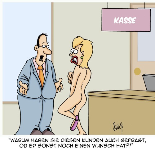 Cartoon: Blöde Frage!! (medium) by Karsten Schley tagged kunden,shoppen,verkaufen,verkäufer,handel,business,wirtschaft,kundenservice,gesellschaft,jobs,arbeit,frauen,kunden,shoppen,verkaufen,verkäufer,handel,business,wirtschaft,kundenservice,gesellschaft,jobs,arbeit,frauen,sex