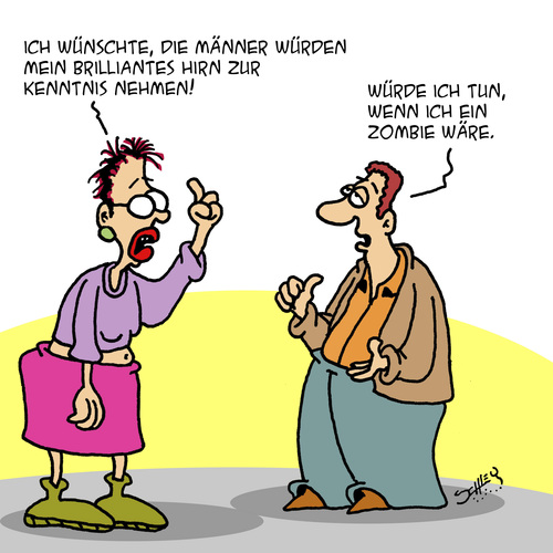 Cartoon: Brilliant! (medium) by Karsten Schley tagged dating,männer,frauen,liebe,beziehungen,bildung,intelligenz,dating,männer,frauen,liebe,beziehungen,bildung,intelligenz,sex