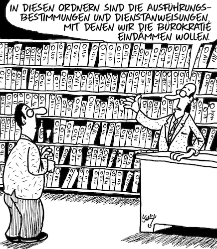 Cartoon: Bürokratie eindämmen (medium) by Karsten Schley tagged bürokratie,vorschriften,dienstanweisungen,ausführungsbestimmungen,ämter,behörden,politik,staat,formulare,beamte,gesellschaft,bürokratie,vorschriften,dienstanweisungen,ausführungsbestimmungen,ämter,behörden,politik,staat,formulare,beamte,gesellschaft