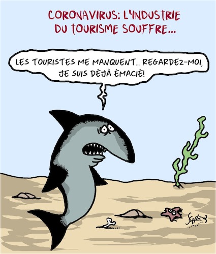 Cartoon: Coronavirus et tourisme... (medium) by Karsten Schley tagged coronavirus,tourisme,economie,animaux,politique,sante,coronavirus,tourisme,economie,animaux,politique,sante