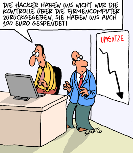 Cartoon: Cyber-Kriminelle (medium) by Karsten Schley tagged computer,hacker,cyberspace,kriminalität,internetkriminalität,wirtschaft,business,umsätze,umsatzrückgang,computer,hacker,cyberspace,kriminalität,internetkriminalität,wirtschaft,business,umsätze,umsatzrückgang