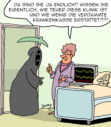 Cartoon: Das wird auch Zeit!! (medium) by Karsten Schley tagged patienten,krankenhäuser,leben,tod,ehe,beziehungen,männer,frauen,krankenkassen,gesundheitskosten,einkommen,geld,soziales,patienten,krankenhäuser,leben,tod,ehe,beziehungen,männer,frauen,krankenkassen,gesundheitskosten,einkommen,geld,soziales