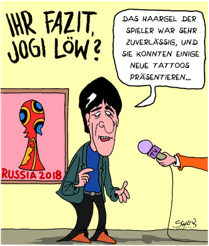 Cartoon: Deutscher WM-Auftakt (medium) by Karsten Schley tagged fußball,weltmeisterschaft,löw,spieler,deutschland,mexiko,gewinner,verlierer,sport,medien,fußball,weltmeisterschaft,löw,spieler,deutschland,mexiko,gewinner,verlierer,sport,medien