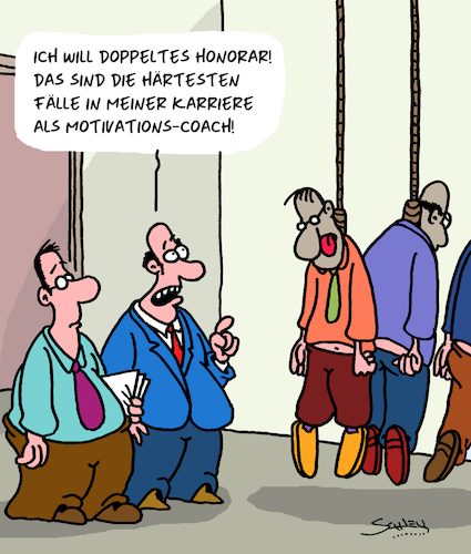 Cartoon: Doppelt (medium) by Karsten Schley tagged motivation,bezahlung,coaching,trainer,jobs,honorar,geld,industrie,büro,wirtschaft,business,stress,burnout,gesellschaft,tod,motivation,bezahlung,coaching,trainer,jobs,honorar,geld,industrie,büro,wirtschaft,business,stress,burnout,gesellschaft,tod