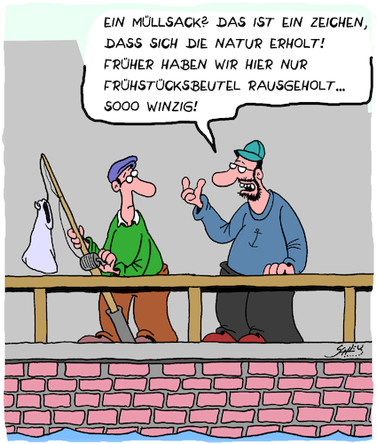 Cartoon: Erholung (medium) by Karsten Schley tagged natur,umweltverschmutzung,seen,meere,plastik,industrie,flora,fauna,business,politik,gesellschaft,natur,umweltverschmutzung,seen,meere,plastik,industrie,flora,fauna,business,politik,gesellschaft