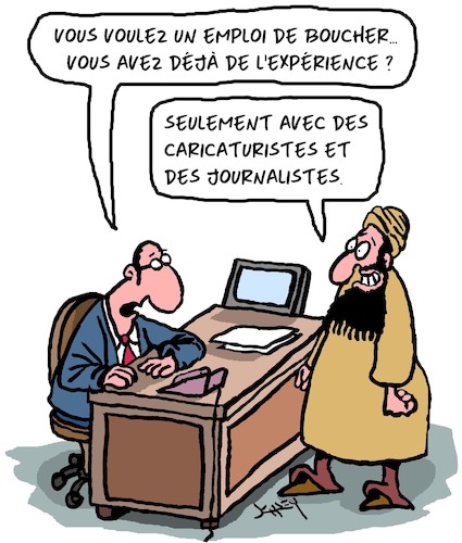 Cartoon: Experience (medium) by Karsten Schley tagged terrorisme,medias,caricaturistes,journalistes,politique,religion,islam,terrorisme,medias,caricaturistes,journalistes,politique,religion,islam