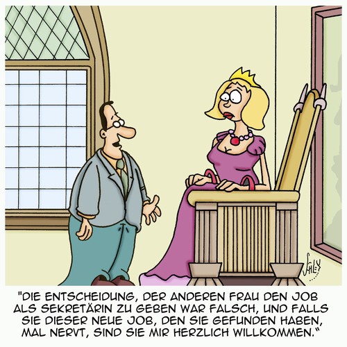 Cartoon: Fehlentscheidung! (medium) by Karsten Schley tagged bewerber,jobangebot,arbeitnehmer,arbeitgeber,jobs,bewerbungen,arbeit,wirtschaft,business,adel,monarchie,jobs,arbeitgeber,arbeitnehmer,jobangebot,bewerber,bewerbungen,arbeit,wirtschaft,business,adel,monarchie