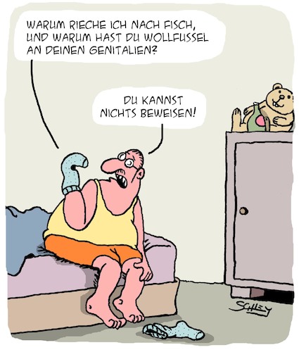 Cartoon: Fischig (medium) by Karsten Schley tagged männer,einsamkeit,hobbies,psychologie,junggesellen,liebesleben,sockenpuppen,gesellschaft,männer,einsamkeit,sex,hobbies,psychologie,junggesellen,liebesleben,sockenpuppen,gesellschaft