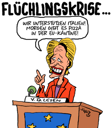 Cartoon: Flüchtlingskrise (medium) by Karsten Schley tagged italien,eu,lampedusa,flüchtlinge,migration,illegale,mittelmeer,schlepper,grenzen,grenzschutz,politik,gesellschaft,italien,eu,lampedusa,flüchtlinge,migration,illegale,mittelmeer,schlepper,grenzen,grenzschutz,politik,gesellschaft