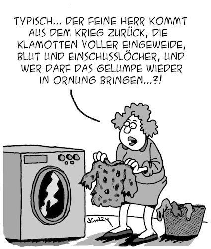 Cartoon: Frauen und Krieg (medium) by Karsten Schley tagged krieg,frauen,männer,familie,politik,militär,soldaten,gesellschaft,krieg,frauen,männer,familie,politik,militär,soldaten,gesellschaft