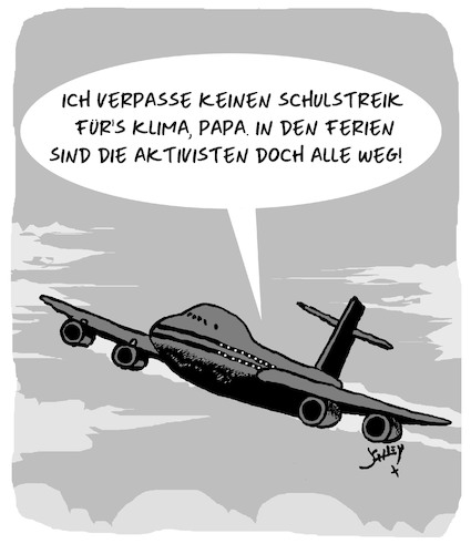 Cartoon: Für das Klima! (medium) by Karsten Schley tagged klima,schulstreiks,ferien,umwelt,glaubwürdigkeit,aktivisten,politik,gesellschaft,klima,schulstreiks,ferien,umwelt,glaubwürdigkeit,aktivisten,politik,gesellschaft