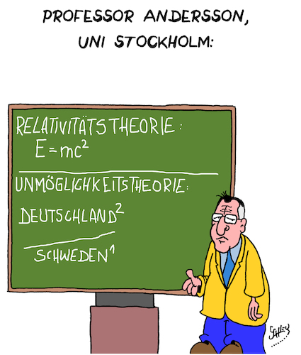 Cartoon: Fußball-Theorie (medium) by Karsten Schley tagged fußball,wm,russland,deutschland,schweden,löw,plan,taktik,sport,glück,wahrscheinlichkeit,andersson,kroos,fußball,wm,russland,deutschland,schweden,löw,plan,taktik,sport,glück,wahrscheinlichkeit,andersson,kroos