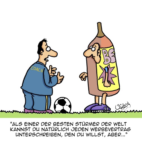 Cartoon: Fußball!!! (medium) by Karsten Schley tagged fußball,sport,fußballprofis,werbubg,werbeverträge,prominente,business,wirtschaft,geld,gesellschaft,fußball,sport,fußballprofis,werbubg,werbeverträge,prominente,business,wirtschaft,geld,gesellschaft