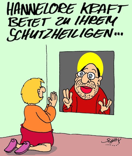 Cartoon: Gebet (medium) by Karsten Schley tagged politik,wahlen,kraft,schulz,spd,deutschland,nrw,gesellschaft,demokratie,gebete,umfragen,politik,wahlen,kraft,schulz,spd,deutschland,nrw,gesellschaft,demokratie,gebete,umfragen