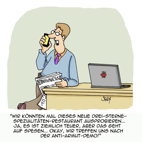 Cartoon: GEGEN ARMUT!! (medium) by Karsten Schley tagged restaurants,gastronomie,armut,ernährung,geld,gesellschaft,demonstrationen,protest,business,restaurants,gastronomie,armut,ernährung,geld,gesellschaft,demonstrationen,protest,business