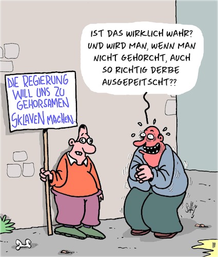 Cartoon: GEHORCHE der Regierung!! (medium) by Karsten Schley tagged verschwörungstheorien,regierung,politik,unterdrückung,märchen,diktaturen,bildung,internet,masochismus,sozialmedien,gesellschaft,verschwörungstheorien,regierung,politik,unterdrückung,märchen,diktaturen,bildung,internet,masochismus,sex,sozialmedien,gesellschaft