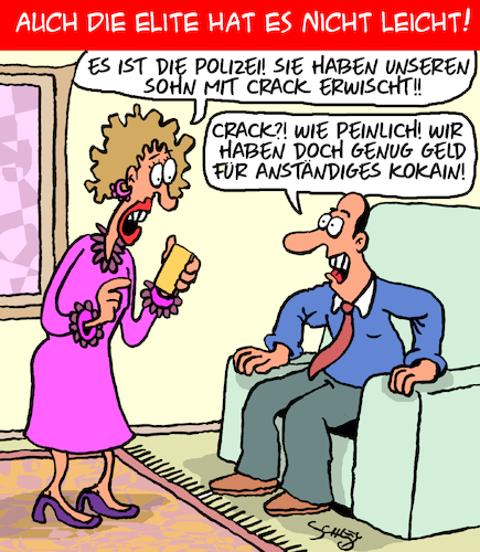 Cartoon: Genug Geld (medium) by Karsten Schley tagged familie,eltern,kinder,geld,reichtum,drogen,polizei,kriminalität,erziehung,gesellschaft,familie,eltern,kinder,geld,reichtum,drogen,polizei,kriminalität,erziehung,gesellschaft