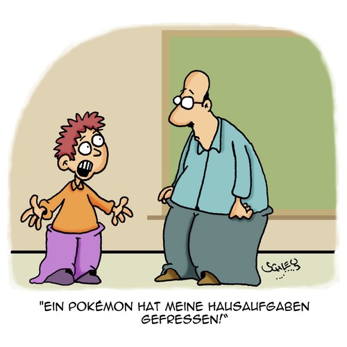 Cartoon: Hausaufgaben (medium) by Karsten Schley tagged mode,zeitgeist,schule,jugend,technik,pokemon,bildung,freizeit,gesellschaft,lehrer,internet,medien,entertainment,mode,zeitgeist,schule,jugend,technik,pokemon,bildung,freizeit,gesellschaft,lehrer,internet,medien,entertainment