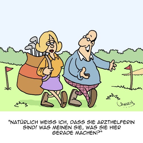 Cartoon: HELFEN Sie!! (medium) by Karsten Schley tagged arbeit,arbeitgeber,arbeitnehmer,berufe,ärzte,mediziner,sport,golf,freizeit,hobby,männer,frauen,arbeit,arbeitgeber,arbeitnehmer,berufe,ärzte,mediziner,sport,golf,freizeit,hobby,männer,frauen