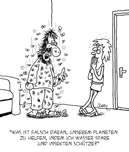 Cartoon: Helft der Erde!! (medium) by Karsten Schley tagged umwelt,insekten,naturschutz,umweltschutz,ressourcen,wasser,wasserknappheit,erde,gesellschaft,umwelt,insekten,naturschutz,umweltschutz,ressourcen,wasser,wasserknappheit,erde,gesellschaft