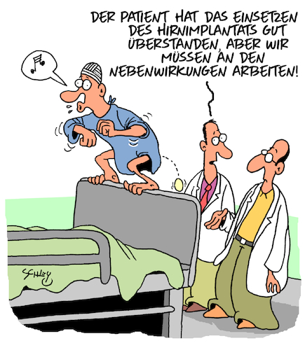 Cartoon: Hirnimplantat (medium) by Karsten Schley tagged elon,musk,neurolink,forschung,technologie,medizin,implantate,gesundheit,gesellschaft,medien,elon,musk,neurolink,forschung,technologie,medizin,implantate,gesundheit,gesellschaft,medien