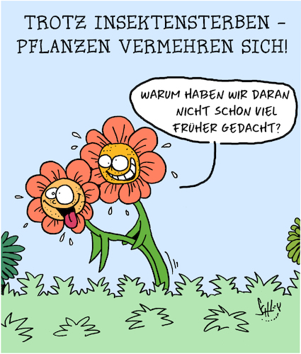 Cartoon: Insektensterben (medium) by Karsten Schley tagged insektensterben,natur,pflanzen,umwelt,umweltzerstörung,klima,menschheit,gesellschaft,insektensterben,natur,pflanzen,umwelt,umweltzerstörung,klima,menschheit,gesellschaft